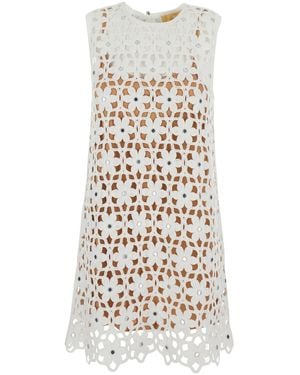 MICHAEL Michael Kors Mini Dress Faux Crochet - White