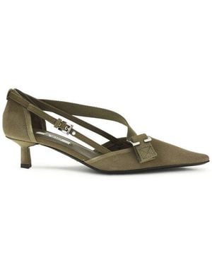 Prada Cotton Mid Heel Pumps - Multicolor