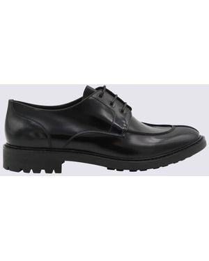 Saint Laurent Leather Lace Up Shoes - Black