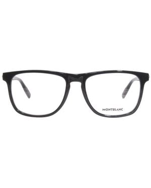 Montblanc Eyeglasses Square Full Rim, Frame And Clear Demo Lenses Lens Mb0014O001 - Brown