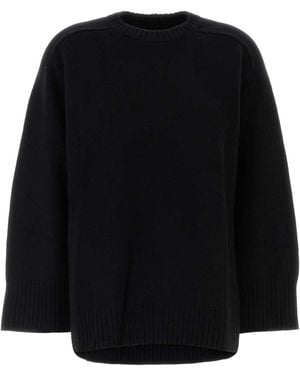 Loulou de Saison Wool Blend Oversize Safi Sweater - Black