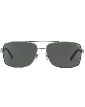 Burberry Sunglasses Aviator Full Rim, Gunmetal Frame And Lens Be3074100387 - Grey