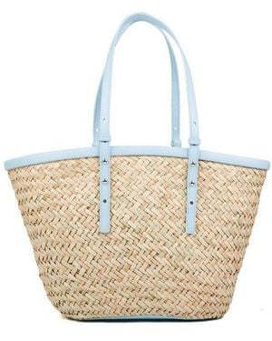 Pinko Beach Bag Nude-Light Nude/Light Cow Leather Other - White