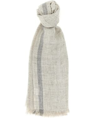 Brunello Cucinelli Linen Scarf - White