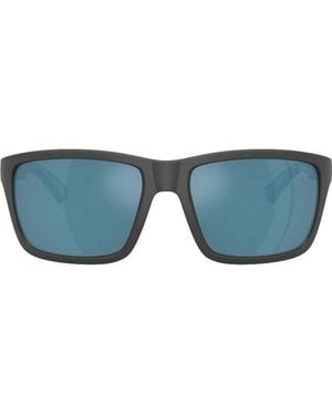 Burberry Sunglasses Square Full Rim, Matte Frame And Mirror Lens Be44834423355 - Blue
