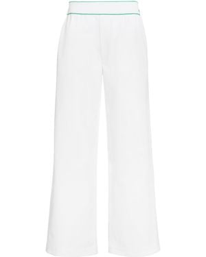 Bottega Veneta White Trousers With Logo