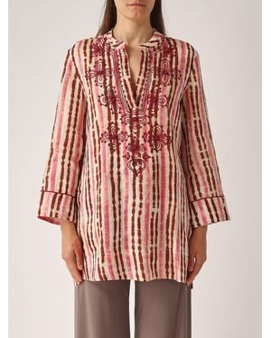 Maliparmi Camicia Caftano Shirt - Red
