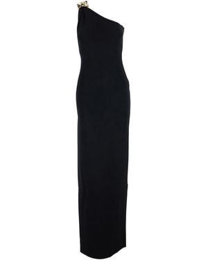 Elisabetta Franchi Long One-Shoulder Dress - Black