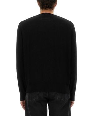 Vivienne Westwood Jersey With Logo Cotton Cashmere Sweaters - Black
