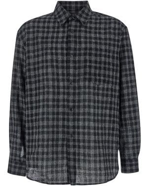 Tonywack Shirt With Check Motif - Black