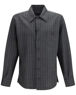 Dolce & Gabbana Wool Oves Aries Dress Shirt - Grey