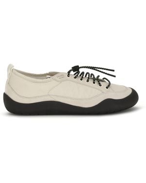 Prada Leather And Fabric Trainers - White