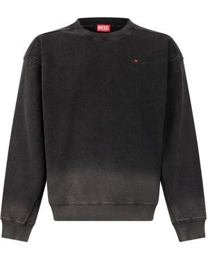 DIESEL Crew Neck Jumper Cotton Sweatshirts - Black