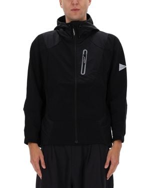 and wander Logo Detail Jacket Nylon Polyurethane - Black