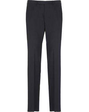 ZEGNA Dark Wool Trousers - Blue