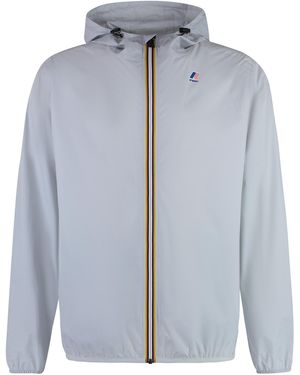 K-Way Le Vrai 3.0 Claude Hooded Nylon Jacket Polyamide Raincoats - Blue