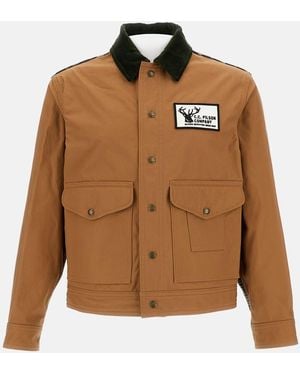 Junya Watanabe Cotton Oxford X Wool Nylon Check Filson Jacket - Brown