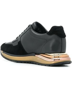 Ferragamo Brooklyn Leather & Suede Trainers - Black