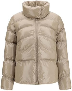 Pinko Glossy Quilted Puffer Jacket Down - Natural