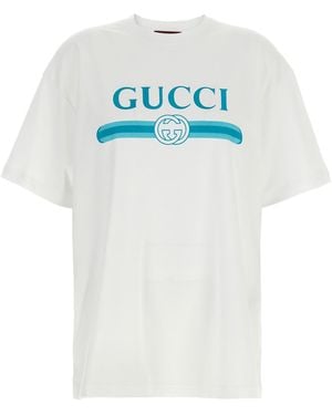 Gucci Incrocio Gg E Web Print T-Shirt - White