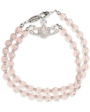 Vivienne Westwood Messaline Choker Necklace Brass Necklaces - White