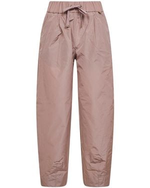 Herno Powder New Techno Taffeta Carrot-Fit Trousers - Pink
