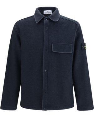 Stone Island Wool-Blend Shirt Polyamide - Blue
