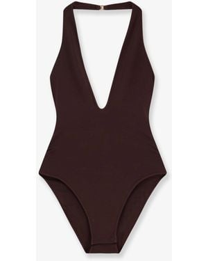 Zimmermann Luna Halter Bodysuit - Purple