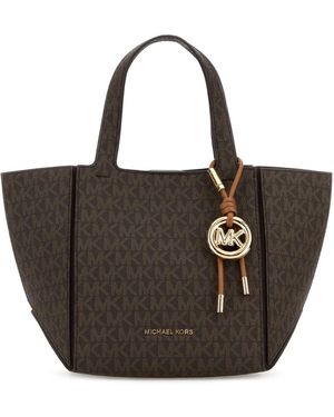 Michael Kors Printed Canvas Jordi Handbag - Black