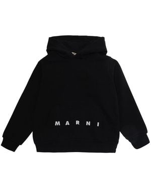 Marni Hoodie Cotton Hoods & Sweatshirts - Black