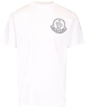Moncler Ss T-Shirt With Logo - White