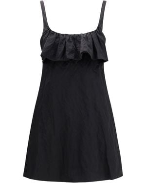 Chloé Mini Dress Washed Technical Satin - Black