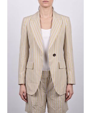 Brunello Cucinelli Striped Linen Suit - Natural