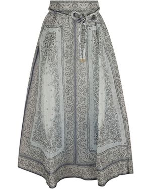Zimmermann Matchmaker Gathered Maxi Skirt - Gray
