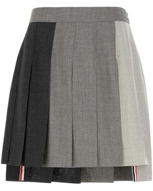Thom Browne Wool Skirt - Gray