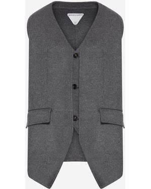 Bottega Veneta Multi-Layered Wool Vest - Grey