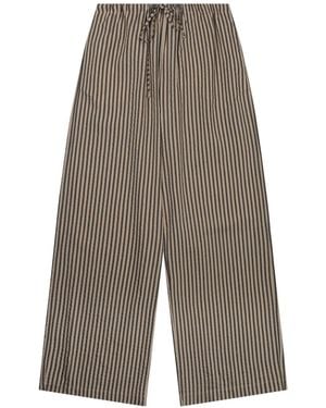 Alysi Pantalone Ampio A Righe - Gray