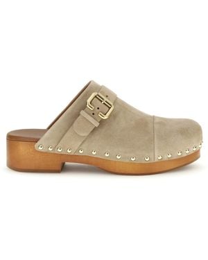 Chloé Jeannette Clog Mules Sandal - White