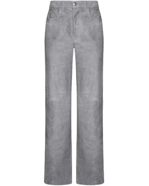 Amiri Leather Trousers - Grey