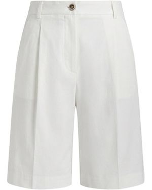 Pinko Shorts Lino Viscosa Elastan - White