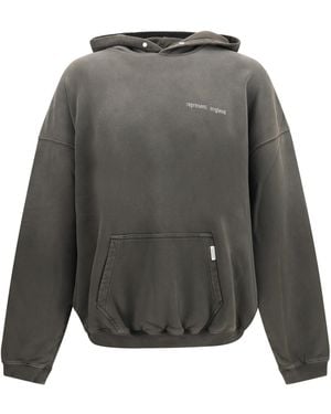 Represent Resent Hoodie Cotton Sweatshirts - Gray