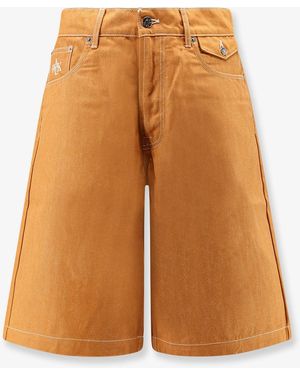 Walk In Paris Baggy Denim Shorts - Orange