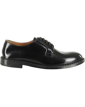 Doucal's Derby Allacciata Leather - Black