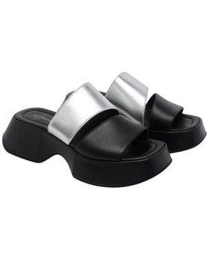 Vic Matié Sandals Calf Leather/Rubber Sole - Black
