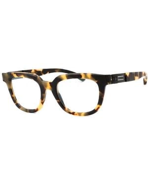 Ic! Berlin Eyeglasses Square Full Rim, Ghetto Havanna Matte Frame And Clear Demo Lenses Lens Gilla06777320 - Brown