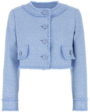 Dolce & Gabbana Light Tweed Blazer - Blue