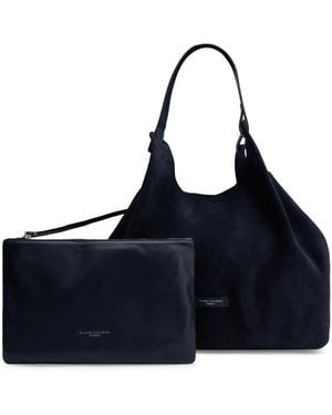 Gianni Chiarini Shoulder Bag Calfskin Tote - Blue