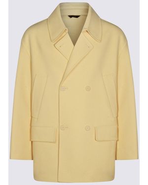 Fendi Wool Coat - Yellow