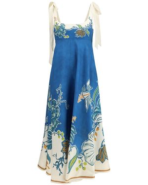 ALÉMAIS Luda Ballet Midi Sundress - Blue