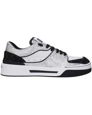 Dolce & Gabbana Leather Low Top Trainers - White